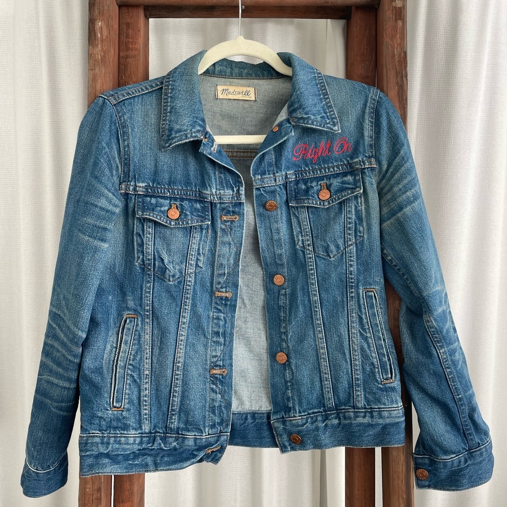 Embroidered Madewell Jean Jacket